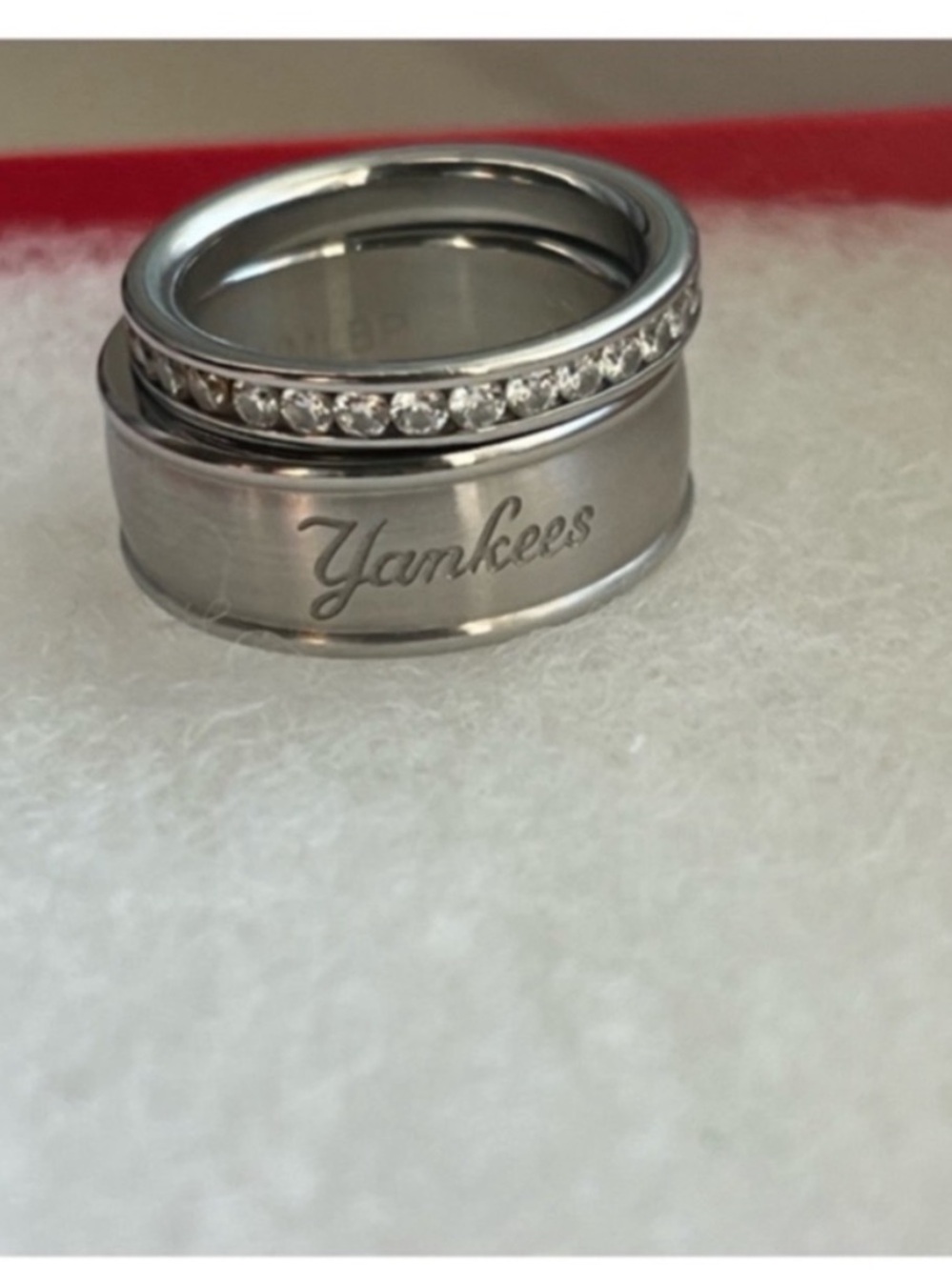 New York Yankees stainless steel double ring